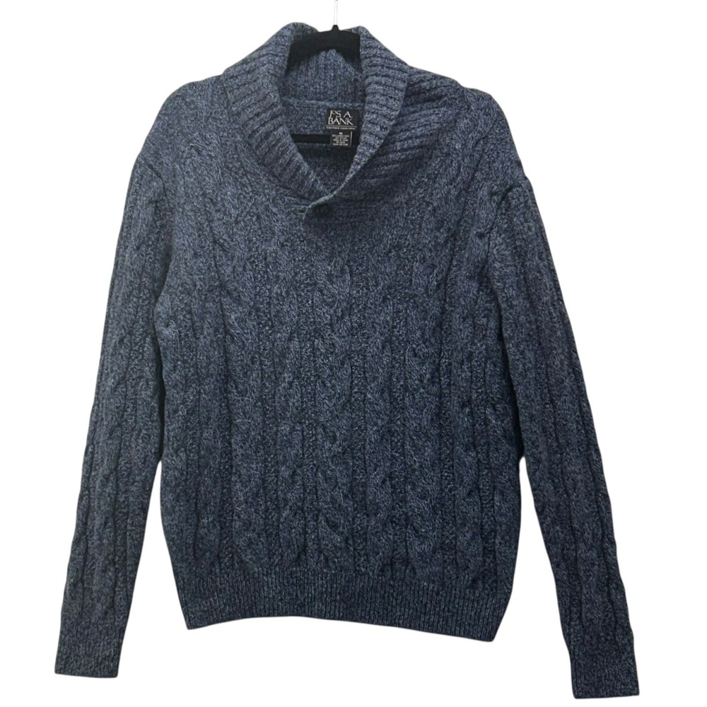 Jos A‎ Bank Lambswool Sweater Blue Medium
